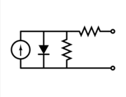 The equivalent circuit of a solar cell